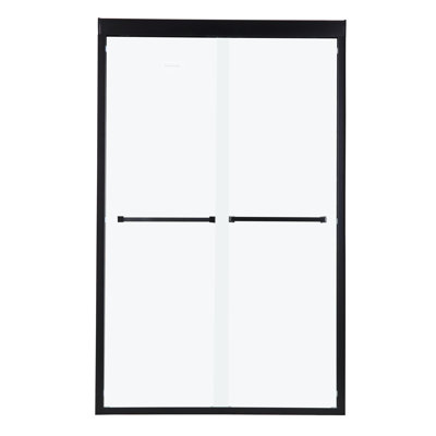 48"Wx 76"H Semi-Frameless Double Sliding Shower Door