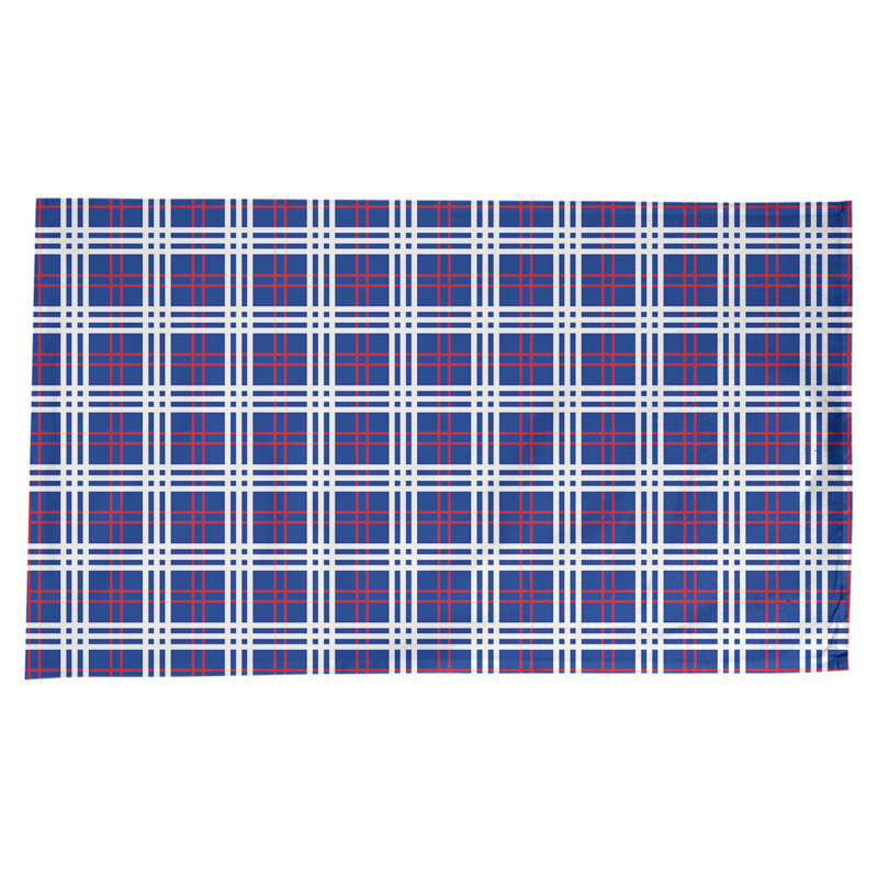 Nappe en mélange de coton à carreaux, Bleu / Rouge / Blanc