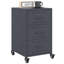 Aneyah 36cm W Steel Bedside Table-447055222
