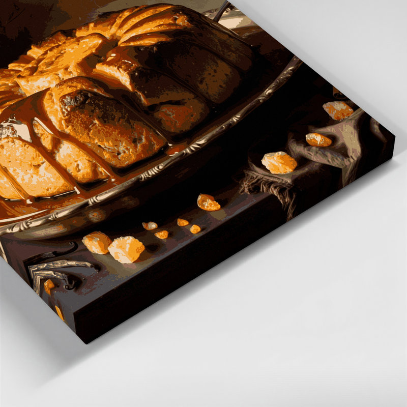 Art mural sur toile, "Desserts Bread pudding", H 32 po x l 32 po
