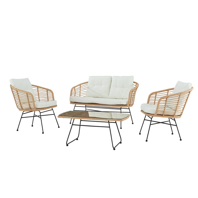 Durazo 4 Seater Dining Set with Cushions