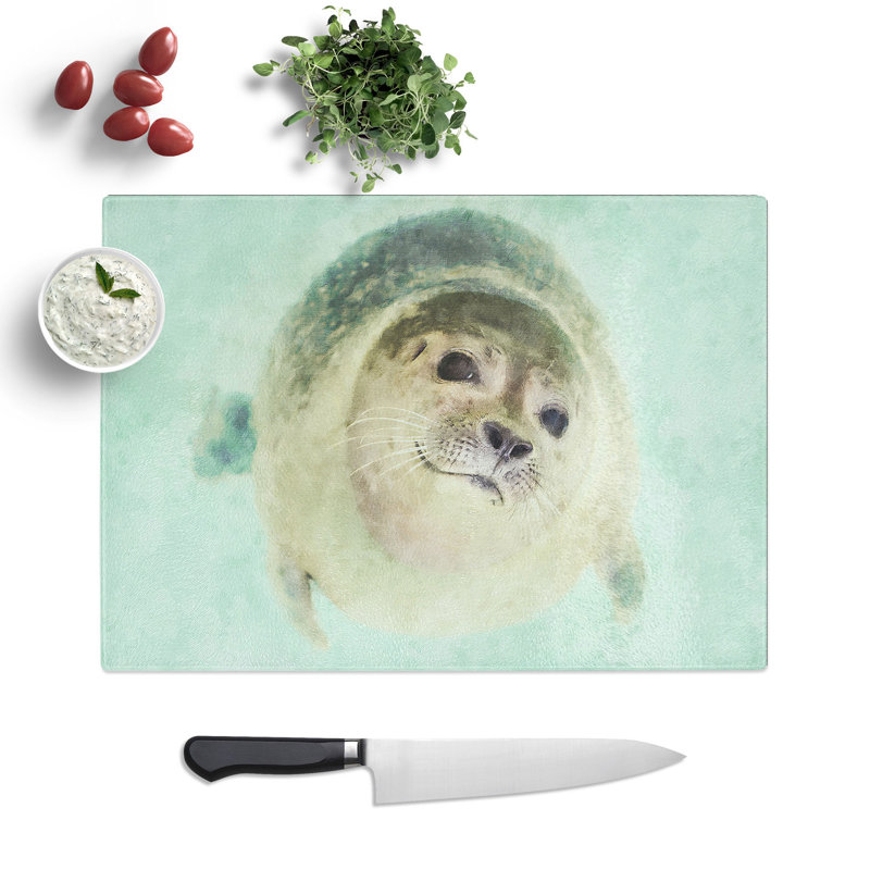 Seal Chopping Board, 0.4cm H x 28.5cm W x 39cm L