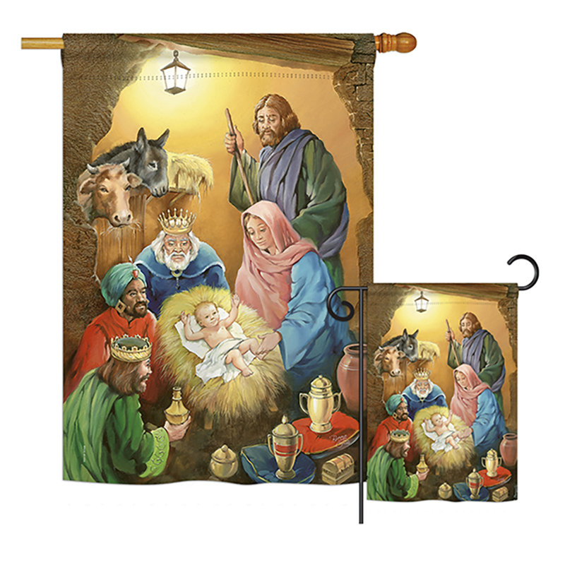Double Sided Polyester Christmas Flag Set