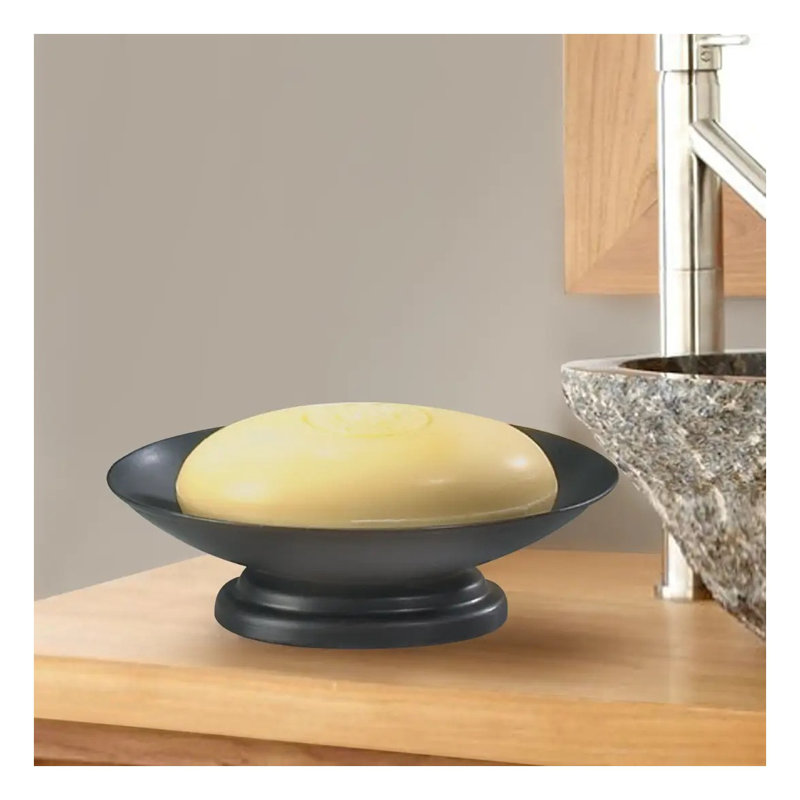 Porte-savon en acier inoxydable bronze huilé pour comptoir de salle de bain et douche