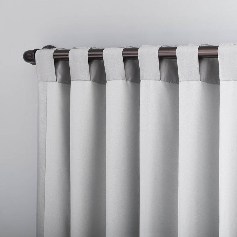 Panneau de rideau occultant en faux thermique 100% occultant, Chrome gris, l 50 po x L 108 po