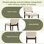 Ensemble de 2 chaises de salle à manger rembourrées sans accoudoirs en tissu Mid Century-1446087392