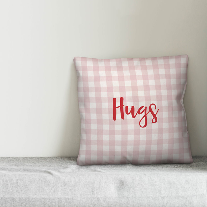  Coussin Hugs, Rose / Rouge, Coussin décoratif