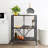3-Tier Metal Storage Cart With Rolling Wheels, Foldable Design For Multi-Purpose Use In Home And Office