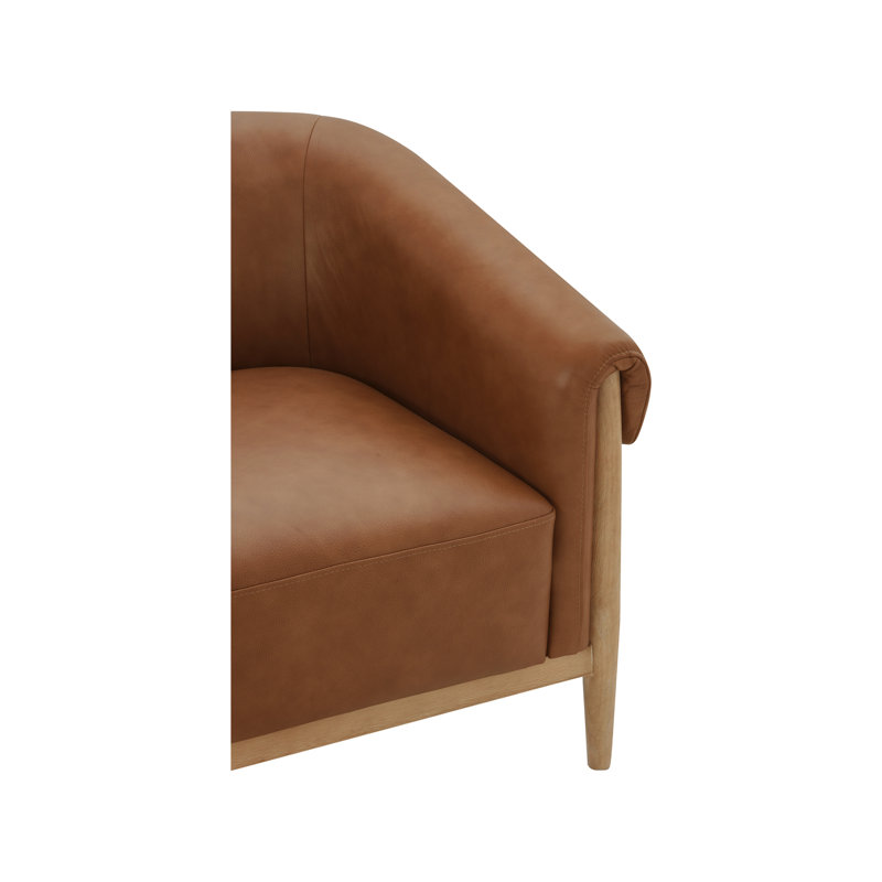 Stellan Accent Chair Tan Leather, Tan