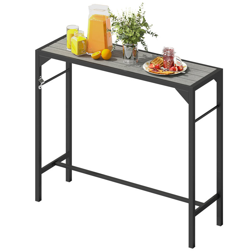 Table de bar extérieure 47 "avec ouvre-bouteille intégré, structure en acier