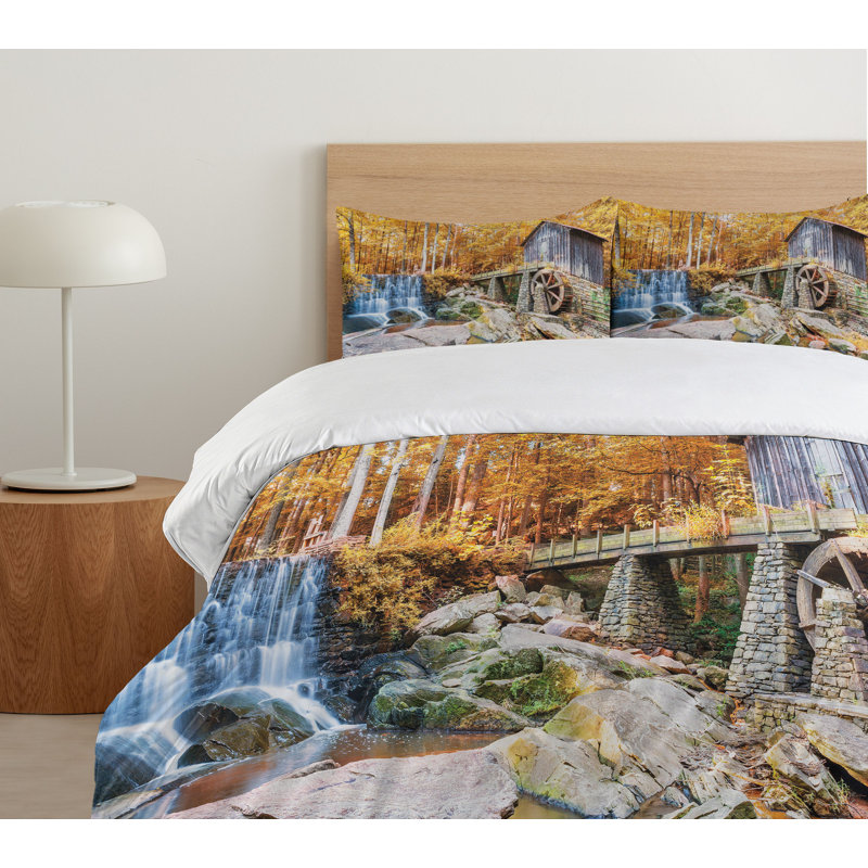 Rustic Polyester Duvet Cover, Twin Duvet Cover + 1 Pillow Sham
