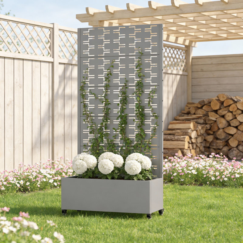 Lit de jardin surélevé rectangulaire, H 73 po x l 35 po x P 16 po, Gris