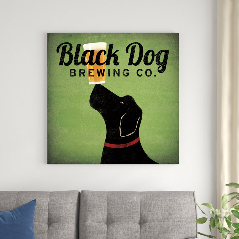 Black Dog Brewing Co sur fond vert, H 36 po x l 36 po