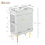 Meuble-lavabo simple 21,6 po avec lavabo blanc