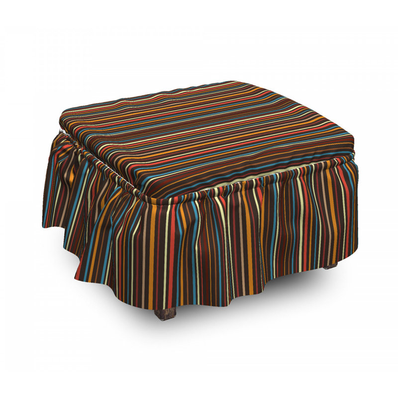 Housse pour repose-pieds vertical lines