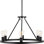 Grand lustre de style campagnard rustique 25 pouces à 25 lumières avec îlot de cuisine, finition noir mat