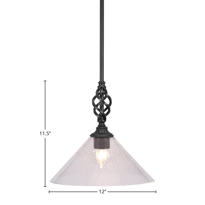 Mini-luminaire suspendu Eleganté, H 11,5 po x l 12 po x P 12 po