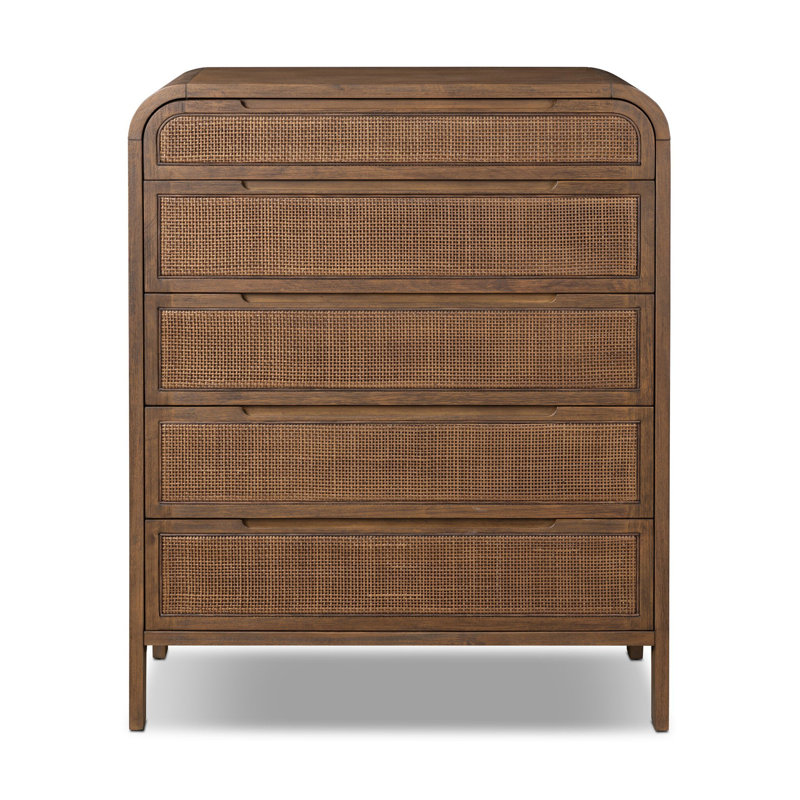 Amenah 5 - Drawer Solid Wood Dresser