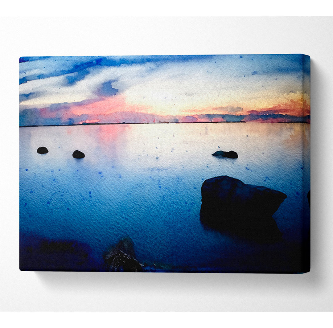 Tranquil Blue Calm - Kunstdrucke auf Leinwand - Wrapped Canvas