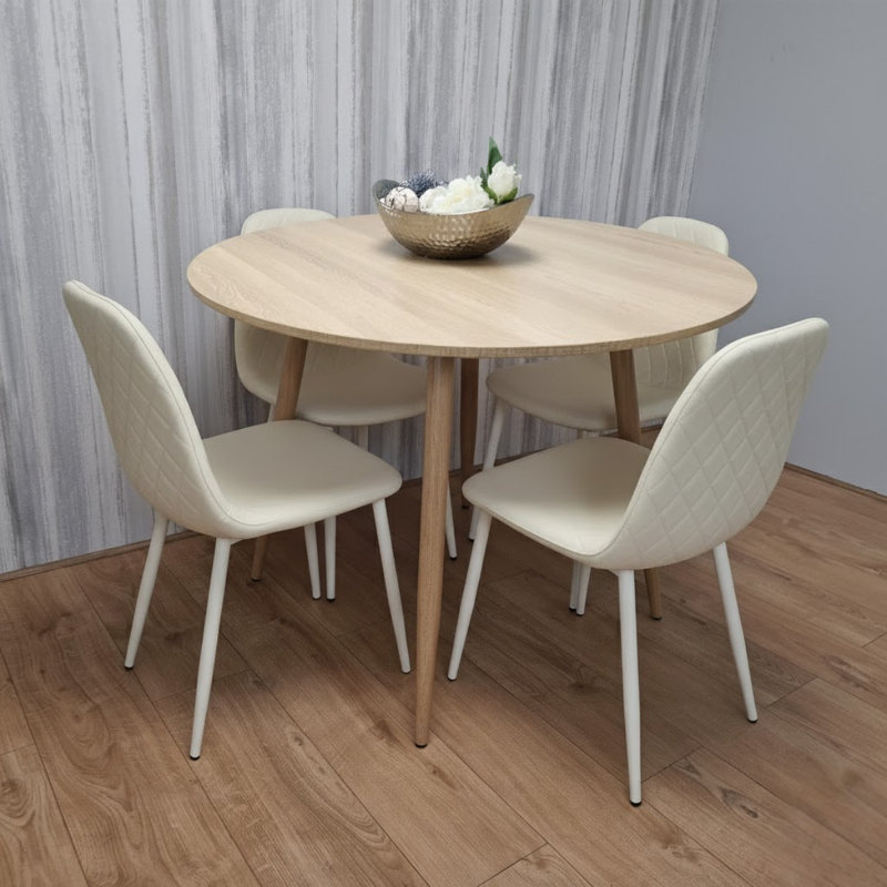 4 - Person Dining Set, Cream