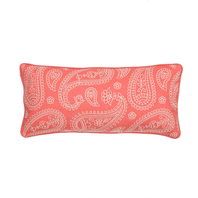 Ashbury Spring Paisley Cotton Throw Pillow