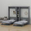 Deux lits escamotables doubles avec armoires et tablettes-806396653