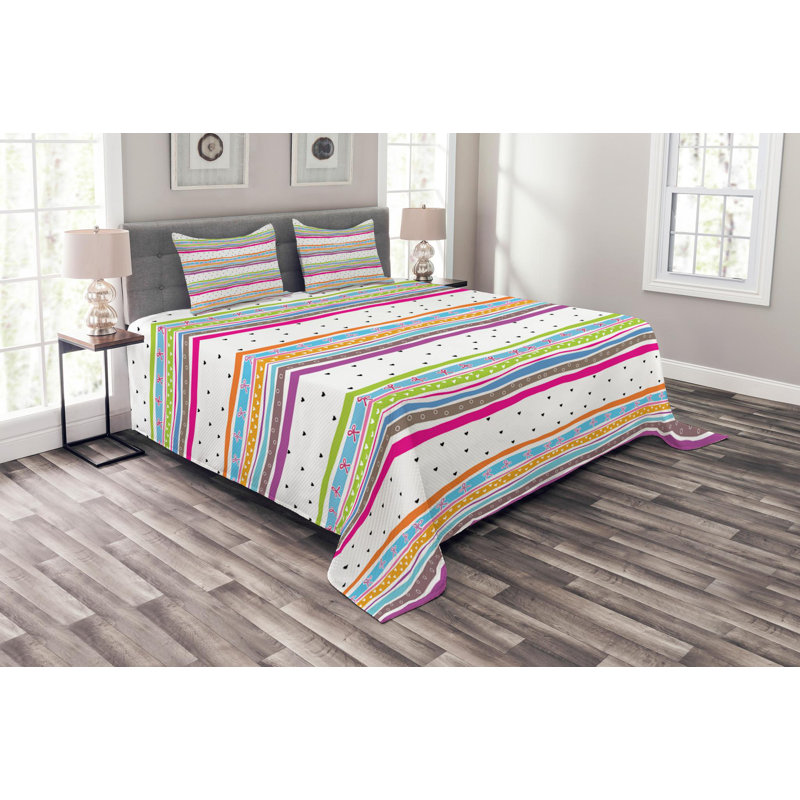 Modern & Contemporary Polyester Coverlet, King Coverlet + 2 Shams