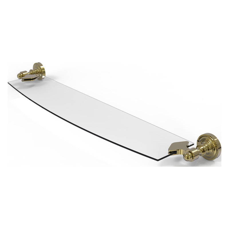Marchmont Bracket Shelf, Unlacquered Brass, 2.25" H x 18" W x 6.1" D
