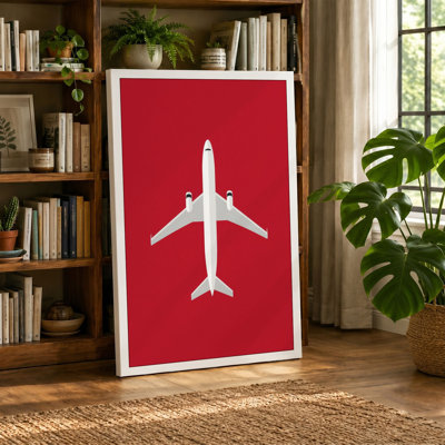 Overhead Aircraft Minimalist - Wrapped Canvas