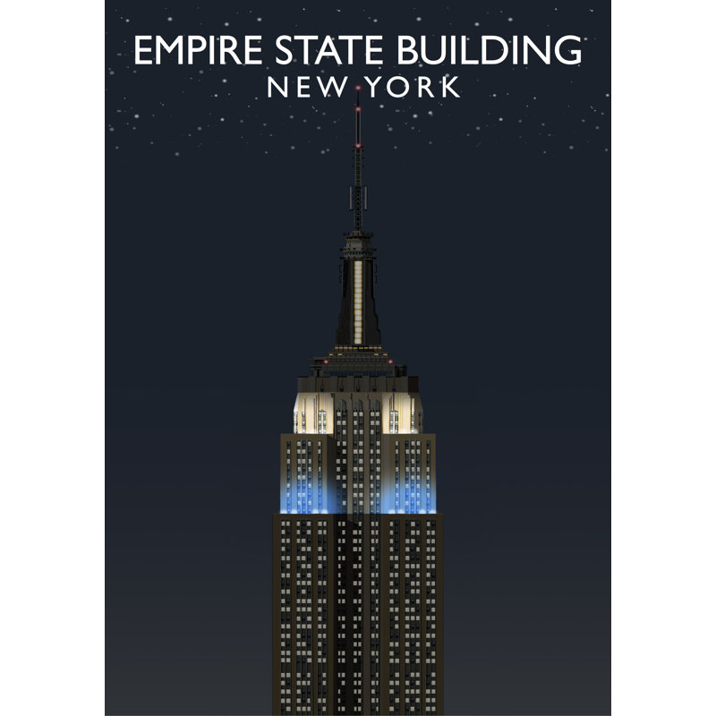 Empire State Building Night by Richard O'Neil - Print, No Frame, 40 cm H x 30 cm W x 1 cm D