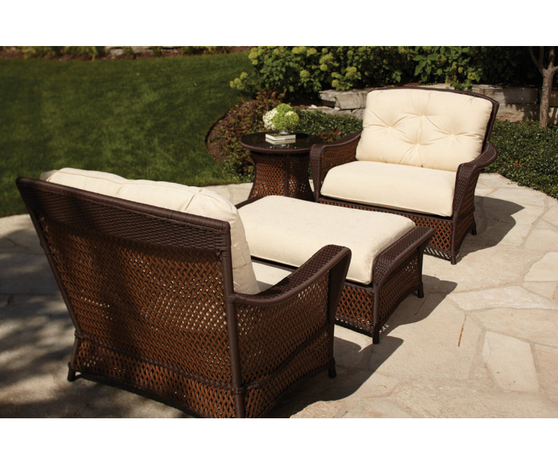 Grand Traverse Outdoor Round Side Table, Caramel