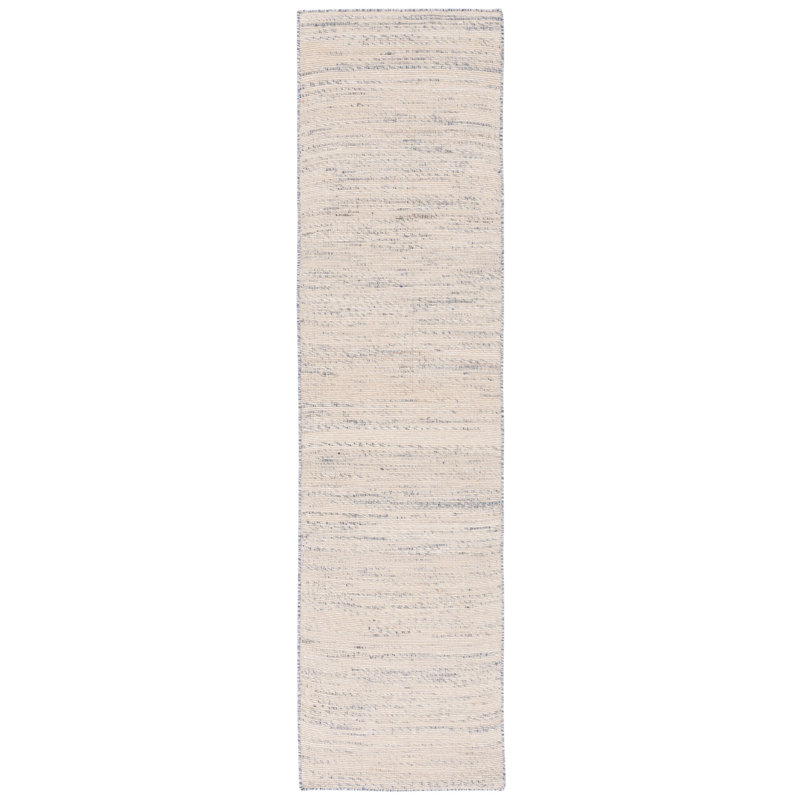 Tapis beige / bleu Solano Fibre 555, Tapis de couloir 2 pi 3 po x 9 pi