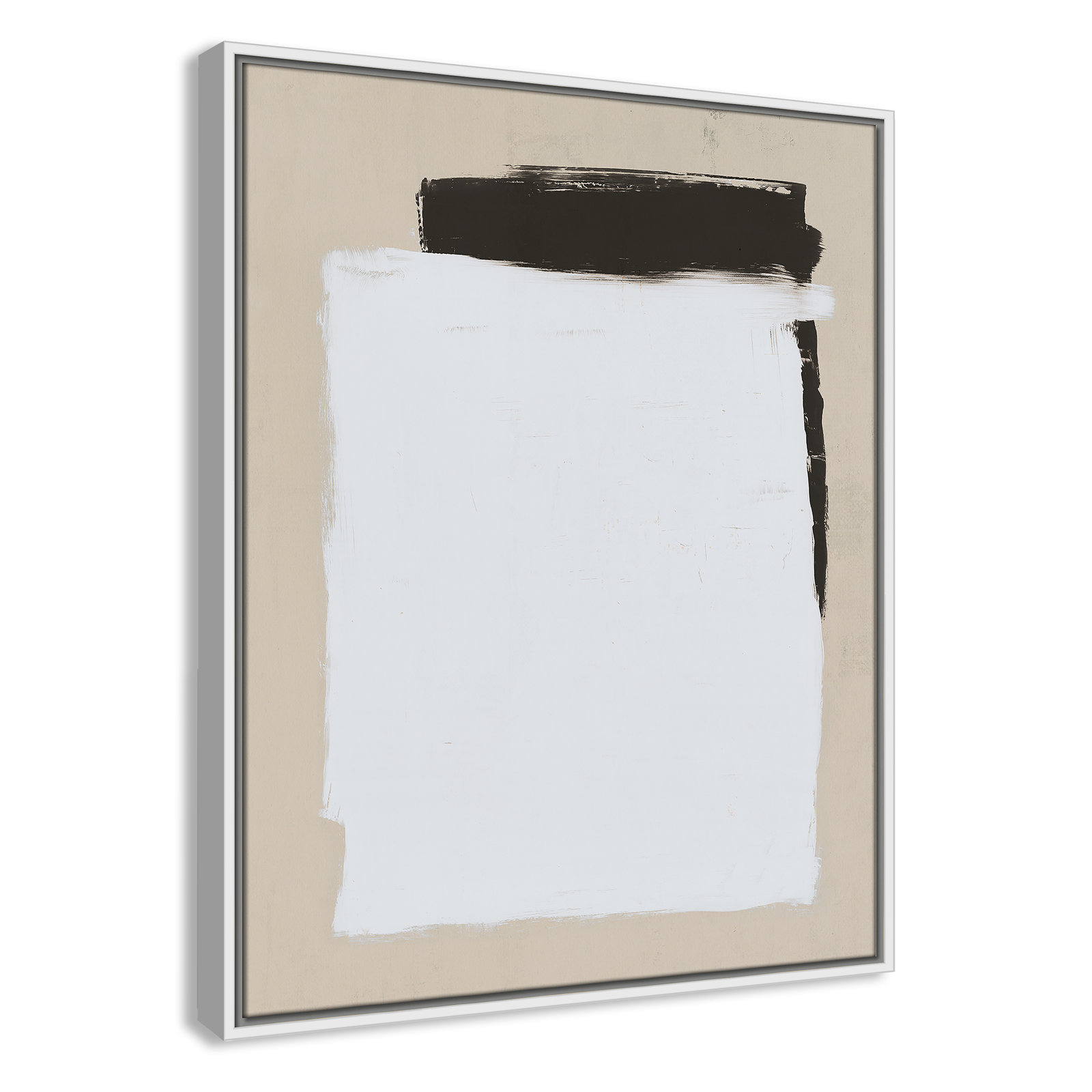 Two Mirrors, 29.5" H x 23.5" W, Framed Canvas, White