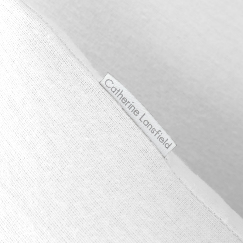 Brushed Cotton Duvet Cover Set, White, Super King - 2 Standard Pillowcases