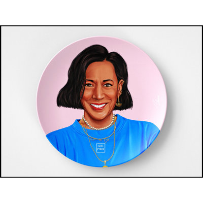 Kamala 10 Inch Round Plate, Inspirational Gift, Microwave and Dishwasher Safe, Made in USA