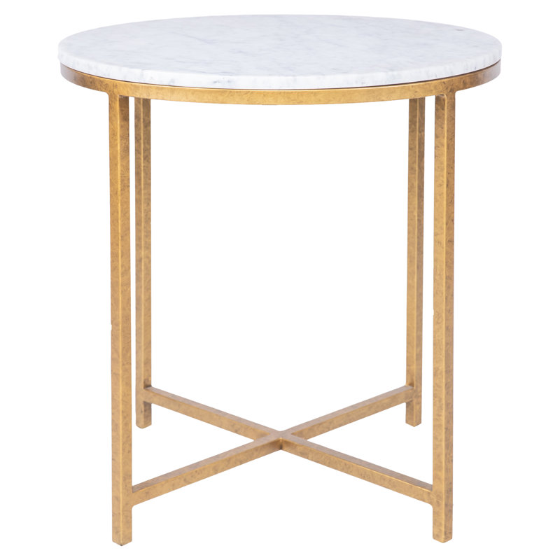 Marble Frame End Table, Royal Gold