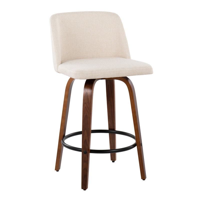 Contemporary Counter Stool, Brun / Noir, Beige