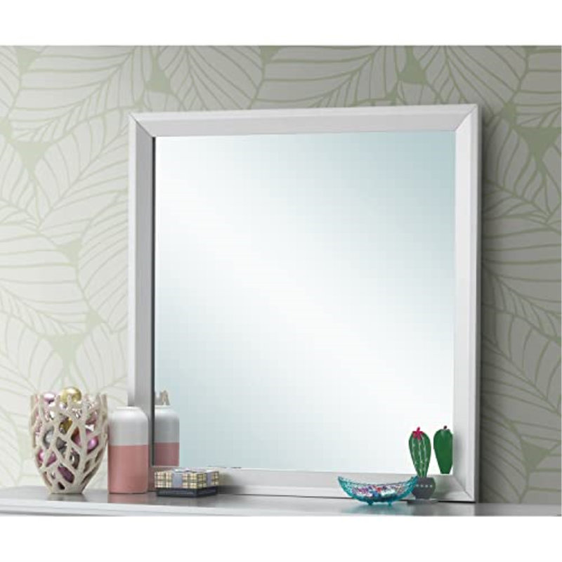 Chataignier Rectangle Mirror, Silver/Champagne