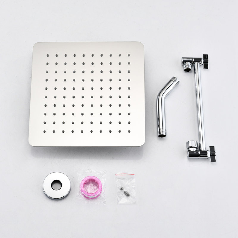 Pomme de douche 10 po Finish - Acier inoxydable, écaillage de buse écoénergétique, Chrome