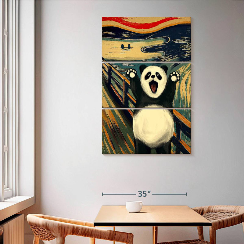 Brampt «The Scream With Panda», H 65 po x l 42 po