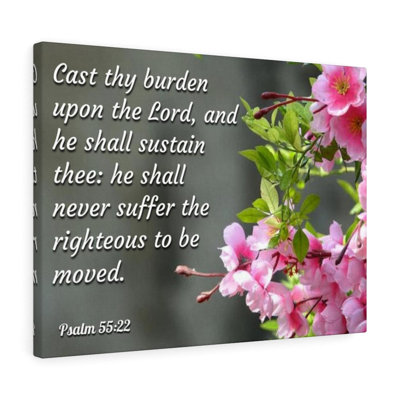 Upon The Lord Psalm 55:22 - Wrapped Canvas Print
