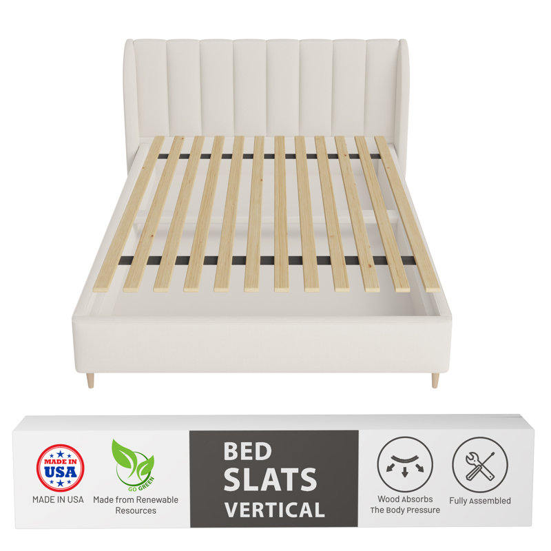 Aarylan 0.68" Standard Vertical Mattress Support Wooden Bunkie Board/Slats,  Full