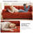 Shamus Modular Sectional Couch With Ottoman, 6-Seater Modern U-Shaped Sofa Couches, Comfy Chenille Sofa-Orange-1916303825