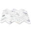Carreau de mosaïque en marbre à chevrons 1 "x 3" Bond Tile Calacatta (1,11 pieds carrés / feuille)