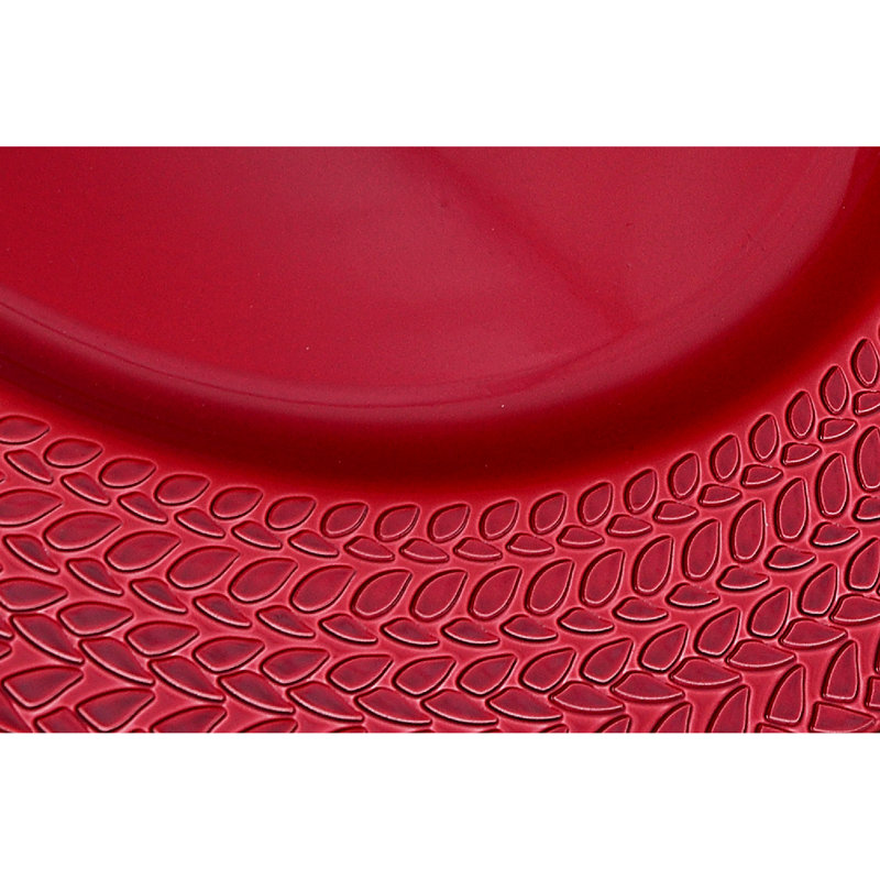 Chargeur en mélamine tressé, Rouge