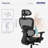 Nouhaus Ergo3dL Home Office Desk Chairs Ergonomic Office Chair High-Back Mesh Rolling Work Chairs with Wheels and Adjustable Headrests Comfortable Lumbar Support Adjustable Armrests-104236709