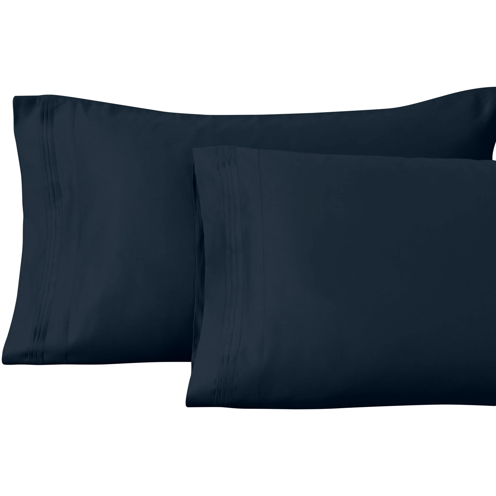 Arling Cotton Pillowcase, King Pillowcase, Navy Blue