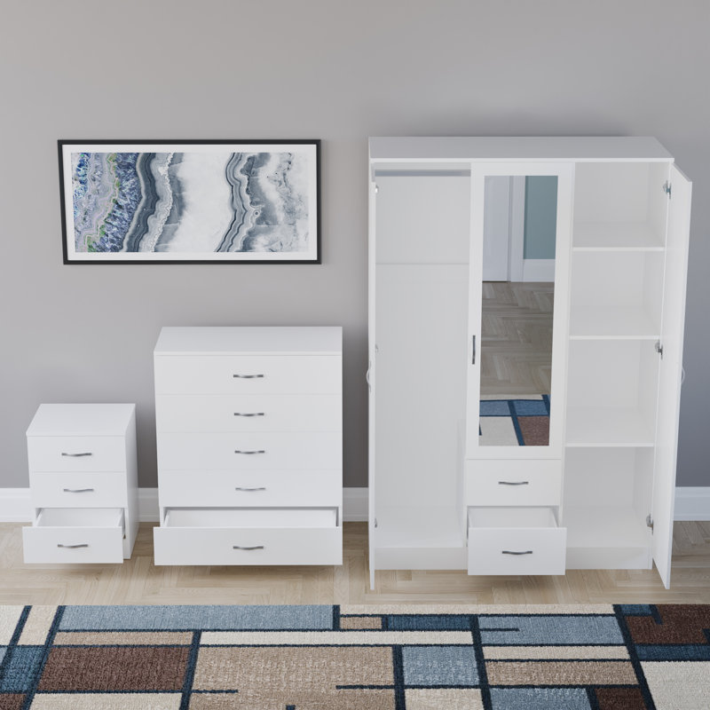 Maybery Piece Bedroom Set, White