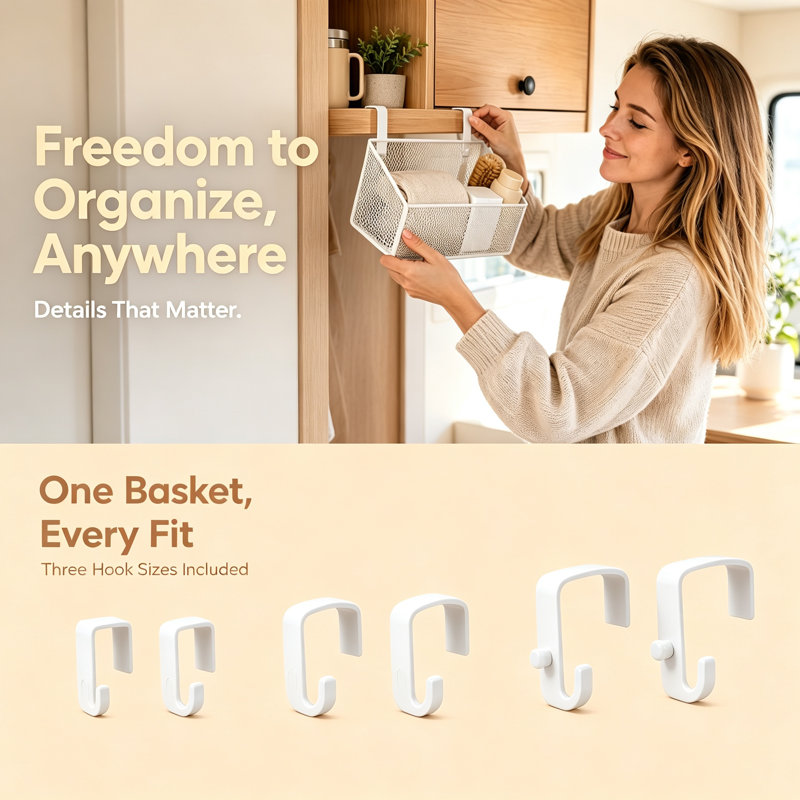 Metal Mesh Bedside Hanging Organizer