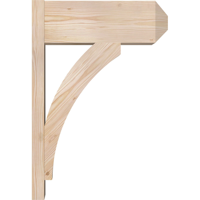 Thorton Craftsman Rustic Wood Outlooker, 18" D x 26" H, 7 1/2" W Douglas Fir (Smooth)